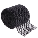 10 Yards Mesh Wrap Roll Sparkle Rhinestone Ribbon for Wedding Cake Clothing Accessories Craft Project DIY Black