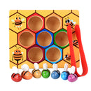 Children Preschool Wooden Bee Clip Out Montessori Educational Toy B-day Gift