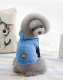 Fashionable Comfortable Warm Pet Dog Hoodie Jumper Vest Top Cat Puppy Knitwear Clothes Apparel Outfit Sky Blue S