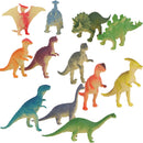Plastic Reptiles Animal Dinosaur Model Jurassic Monster Toy 12pc Multi-color