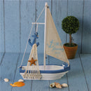 Nautical Art Craft Wood Sailing Boat Ship Wood Anchor Sailboat Collectibles Model Gift