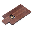Walnut Wooden Card Shaped USB 2.0 Memory Stick Flash Pen Drive for Laptop PC 64GB