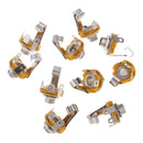 10-Pack 1/4"Inch Jacks 6.35mm Microphone Mono TS Socket Female Connector Panel Mount for Electric Guitar Audio