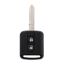 2 Buttons Replacement Remote Key Case Shell for Nissan Almera Navara Micra