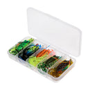 5Pcs Topwater Frog Lure Crankbait Tackle Crank Bait Bass Soft Swimbait Lures Crankbaits Baits Fishing Lures with Box