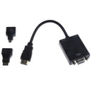 HDMI to VGA Adapter, 3 In 1 Mini HDMI, Micro HDMI HDMI Male to VGA Female Adapter Converter Cable + Audio Output