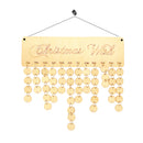 Christmas Wish MDF Wooden Reminder Calendar Party Wall Door Hanging Sign