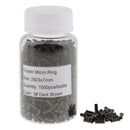 1000pcs/Bottle 5mm Micro Link Rings Lined Beads for Hair Extensions Tool Dark Brown