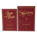 2pcs Set Wedding Day Evening Invitation Cards Wedding Reception Favors
