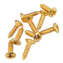 Durable 50 Pieces Replacement Pickguard Mounting Screws Set for Electric Guitar Bass Parts Golden 0.47