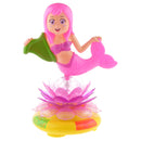 Mermaid Toy Rotating Moving Base Xmas Music Box Decor Baby Flash Light Toy