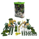 300 Pieces of Plastic Army Men Action Figures, Military Soldier Playset with Tank, Airplane and Artillery, Boys Toy Gift