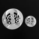 2 Piece Mini Skulls Fondant Cake Decorating Plunger Cookie Cutter Paste Mold