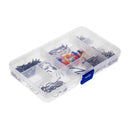 Safety Fishing Clips Hooks Swivels Beads Kit with Hard Plastic Tackle Box