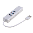 Rj45 USB 3.0 HUB,With RJ45 10/100/1000 Gigabit Ethernet Converter LAN Adapter, Support Windows XP, Vista, Win7/8, Mac OS and above, Linux Silver