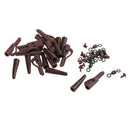 Set of Terminal Tackle Safety Lead Clips Tail Rubbers Sleeves Size 8 Swivel Brown+Black