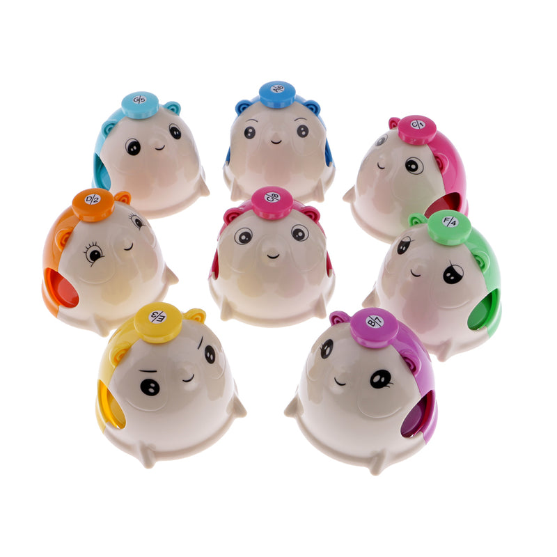 1 Set Colorful Diatonic 8-Tones Hand Bells Press Bell for Kids Toys Birthday Gift