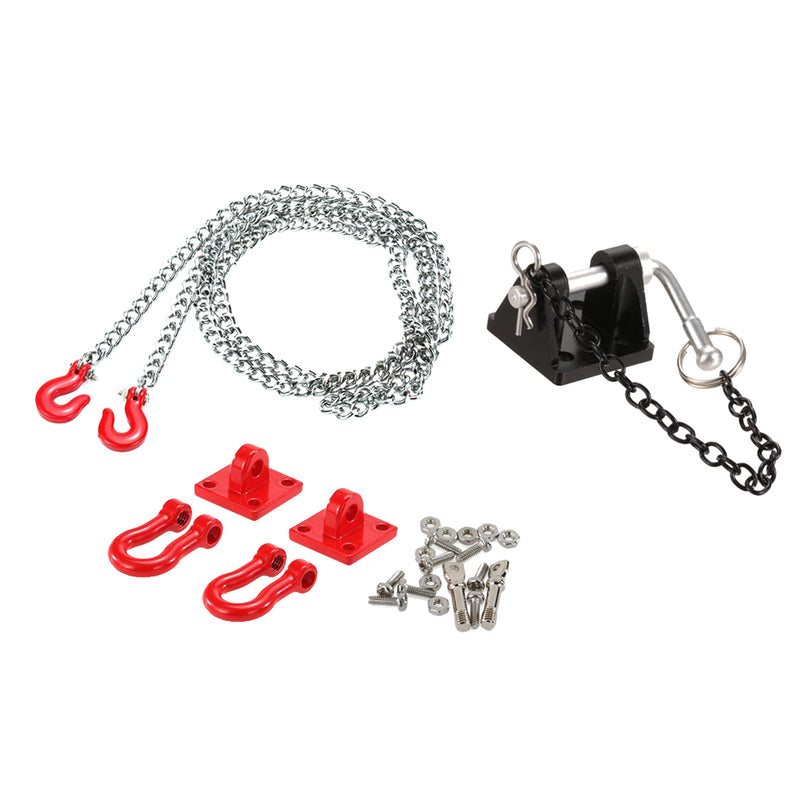 1:10 RC Rock Crawler Tow Hook Shackle Trailer Chain for Axial SCX10 TRX4 D90