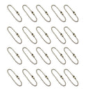 20pcs Ball Bead Chains Connector Clasp Keychain 2.4mm x 10cm
