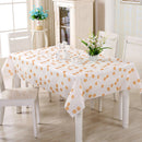 PVC European Countryside Waterproof Table Cloth Disposable Table Cover Sakura Orange Printed for Garden Home Wedding