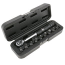 Bicycle Bike Torque Wrench 1/4'' Drive Hex Socket Bit Set Repairing Spanner