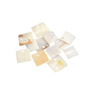 12 Pieces Natural Square Shell Charms Pendant Necklace Jewelry Making DIY Handmade