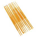 10 Sizes Golden Double Pointed Double End Aluminum Crochet Hooks Knitting Needles Set Size 2.0-8.0mm Kit