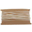5M Pearl Half Round Beads Chain Cotton Line Garland Wedding DIY Decor Beige