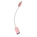 OTG Adapter Micro USB Male To USB 2.0 Female Data Sync Charging Cable Cord Rose Gold