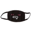 Unisex Antidust Mask Muffle Mask Cute kaomoji Emoticon Mouth Mask Shy Slobber