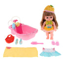 Set of 13 Pieces Pretend Play Doll Girl Bathtub Clothes Set for Kids Role Play Mummy Creative Toy Birthday Gift