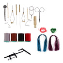 Fly Tying Tools and Fly Tying Materials Set, Fly Tying Vise and Accessories, Pliers/Bobbin Holder/Bodkin