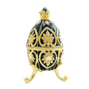 Luxury Crystal Egg Jeweled Flower Carving Trinkets Box Wedding Decoration