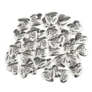 50 Pieces Alloy Mama Pattern Heart Shape Hanging Pendant Charms for Jewelry Making Crafts