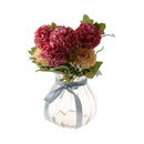 1 Bunch of Artificial Chrysanthemum Ball Silk Flowers Bouquet For Home Decor Wedding Table Centerpiece Baby Shower Party DIY Flowers Mush Red