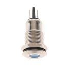 10mm 12V Metal Indicator Light Blue LED ~Flat Head
