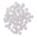 100 Pieces White 21x20mm Mini Wooden Flower Shapes Pieces Decor Embellishment Art Craft Card Making Scrapbooking Wedding Favors