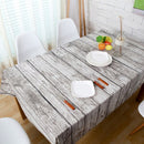 130*180cm Vintage Wood Grain Cotton Linen Tablecloth Home Party Wedding Banquet Dining Table Cover