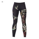 Women Girls Breathable Soft Smooth Yoga Fitness Gym Clothing Fashionable Print Sports Pants Leggings Stretch Trousers