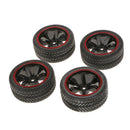 Pack of 4 1:10 RC Model On-Road Car Rubber Racing Tires Tyre & Wheel Rim 701A-6085