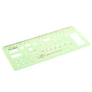 Green Plastic Drafting Drawing Tool Ruler Geometric Oval Template for Students 4