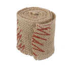 Roll Of 2M Beautiful Christmas Tree Pattern Burlap Ribbon Craft Home Christmas Gift Brown Red
