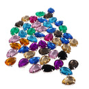 50 Pieces 13x18mm Water Drop Acrylic Crystal Pointback Superior Acrylic Beads for DIY Craft