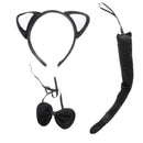 Halloween Party Cartoon Animal Ear Headband Tail Collar Cat Black 2
