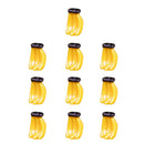Durable Micro Landscape Resin Miniature Fruit Ornament Garden DIY Banana Statue Home Garden Outdoor Decor Ornaments Pack of 10PCS