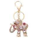 Elephant Keychain Crystal Keyring Key Ring Chain Keyfob Bag Charm Pendant Gift Pink