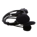 2 PIN Motorcycle Bike Headset Earpiece Mic PPT for Kenwood BaoFeng WouXun PuXing Linton Two Way Radio Walkie Talkie - Black