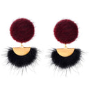 Handmade Two Style Pom Pom Stud Earrings Ear Fashion Women Warm Jewelry