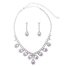 Wedding Bridal Prom Rhinestone Crystal Necklace Earring Jewelry Set