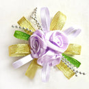 Bridal Wrist Corsage Elastic Band Bracelet Hand Flower Party Prom